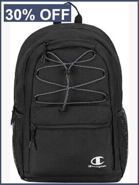 Youth Bungee Backpack with Padded Straps, Water Bottle Pocket